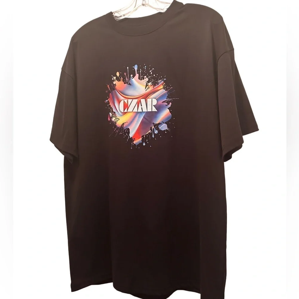 NEW Unisex Black Graphic T Shirt Size 2XL
